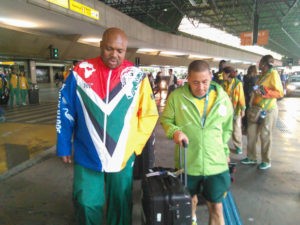 South African Olympic Soccer Team arrives in Sao Paulo-Rio 2016