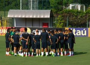 Neymar Jr trains in Sao Paulo with the Brazilian Soccer Team