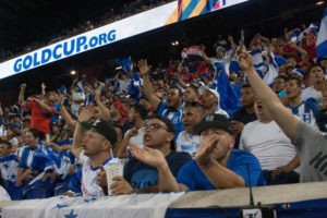 Honduras Fans reacts after the goal 