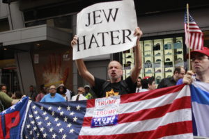 rotesters in Favor of Israel & Donald Trump