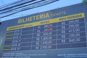 Prices of Tickets