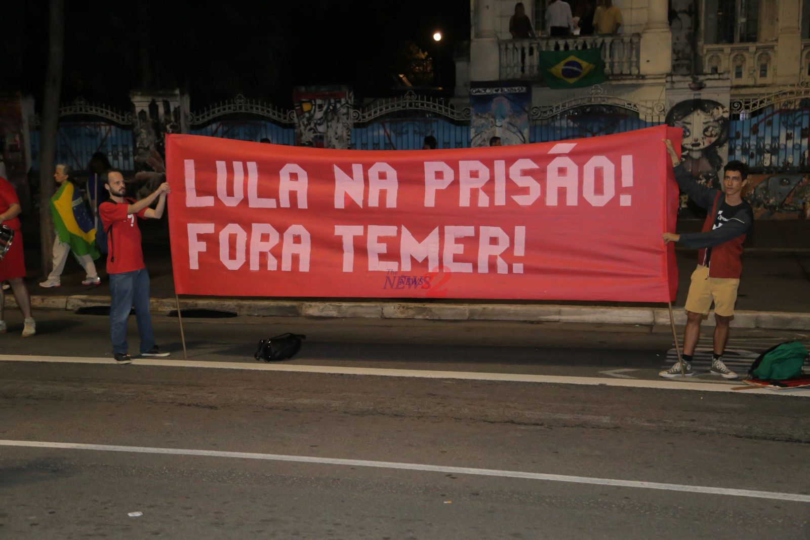 Brazilians protesting  against  ex President Lula  all over the country