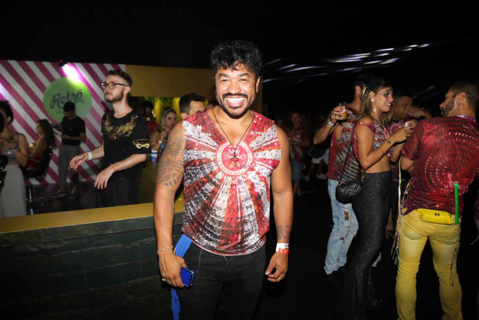 Famous People Enjoying Carnival at Camarote Bar Brahma in Sao Paulo