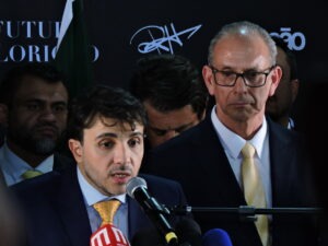 São Paulo (SP), 01/08/2026 - POLÍTICA/ELEIÇÃO/CONVENÇÃO - Renan Santos, candidato a presidente discursa no Congresso do Partido Missão no Komplexo Tem