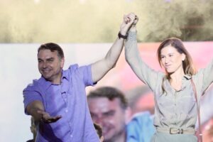 BRASÍLIA (DF), 02/08/2026 – POLÍTICA/PL/DF/CONVENÇÃO – O candidato à Presidência da República, Flávio Bolsonaro, participa da Convenção do Partido Lib