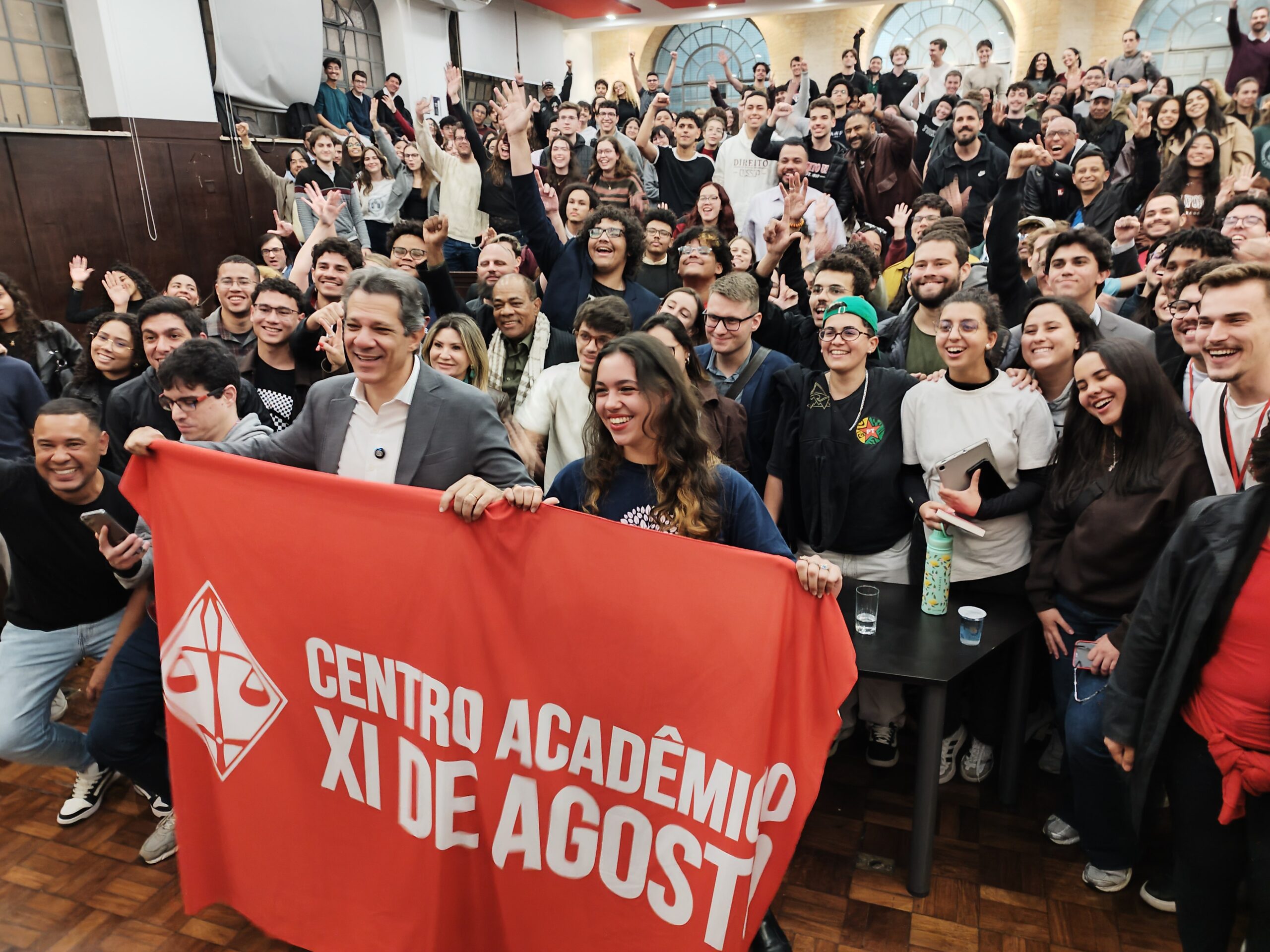 📸 Foto: Leandro Chemalle / TheNews2 | Fernando Haddad realiza aula magna na Faculdade de Direito da USP e destaca debate sobre capitalismo contemporâneo